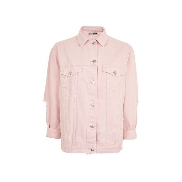 ripped pink denim jacket